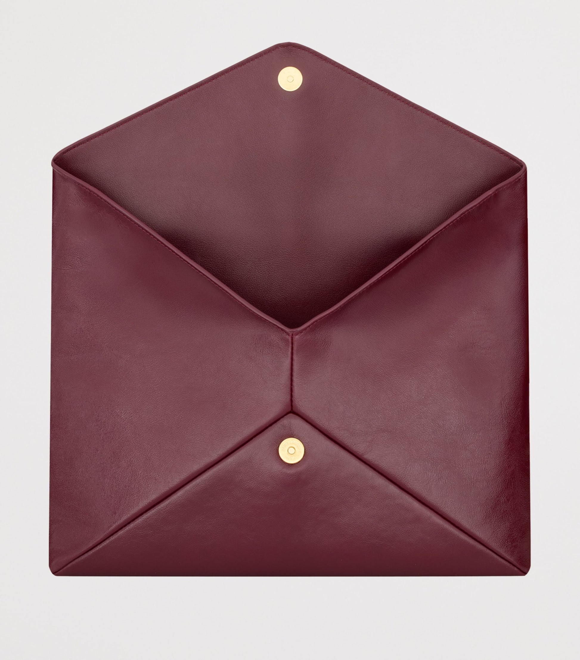 Saint Laurent Red Large Leather Cassandre Envelope Pouch