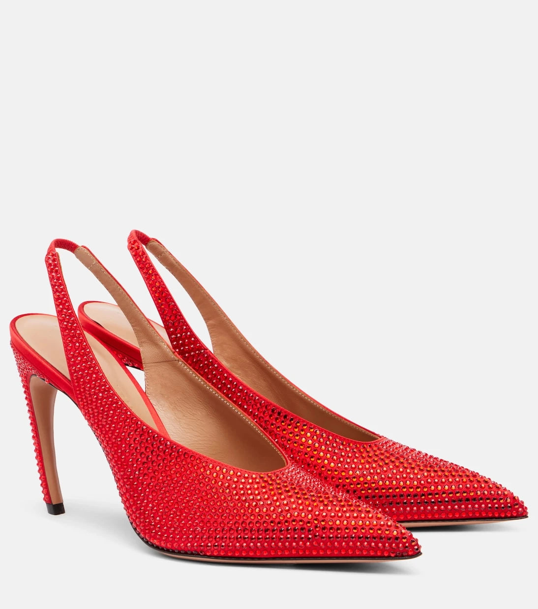 The Attico - Viper 95 embellished slingback pumps