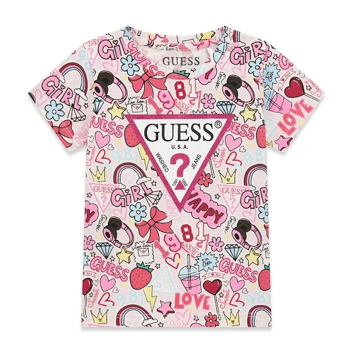 Guess Çocuklar için pamuklu elastanlı tişört