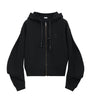 Black Cotton-Blend Flamenco Hoodie