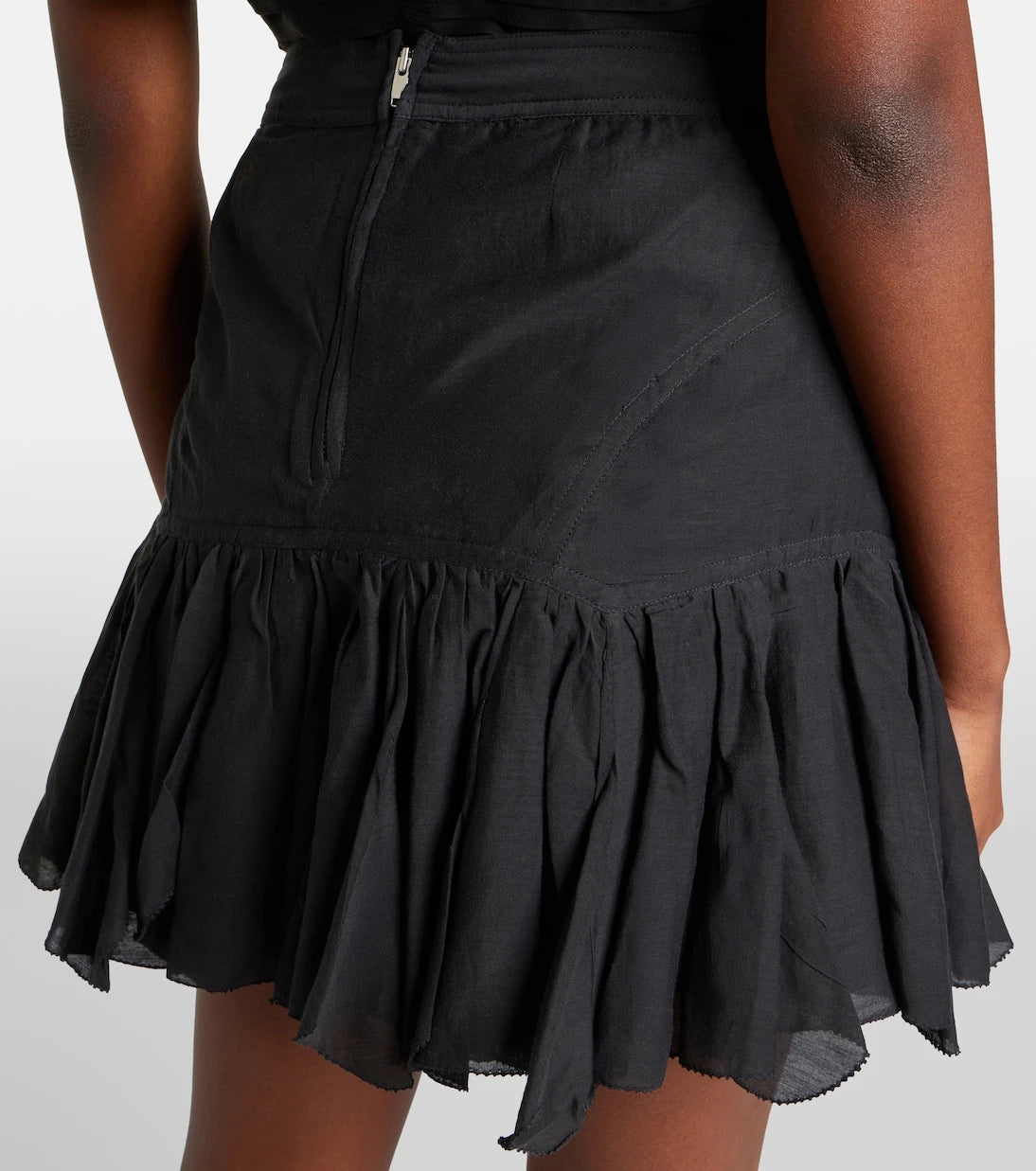 Marant Etoile - Daneen ruffled cotton-blend miniskirt
