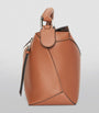 LOEWE Brown Small Leather Puzzle Edge Top-Handle Bag