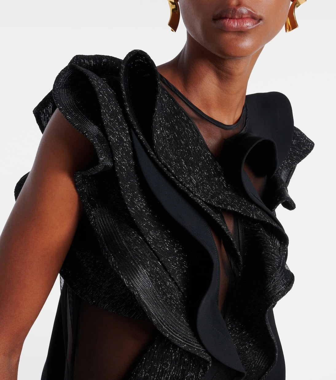 Maticevski - Ellipsoid Wave ruffled gown