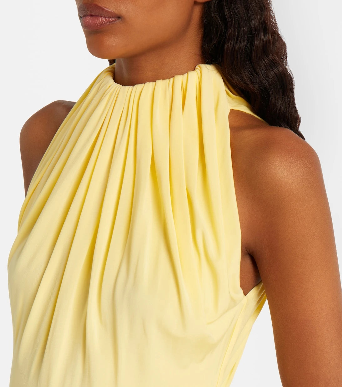 Alaïa - فستان ميدي من الجيرسيه بتصميم مثني