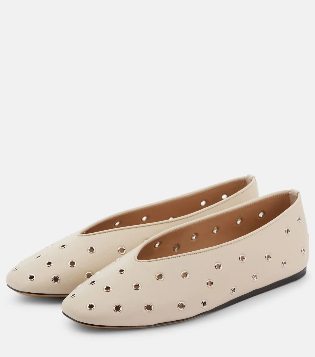 Le Monde Béryl - Regency embellished leather ballet flats