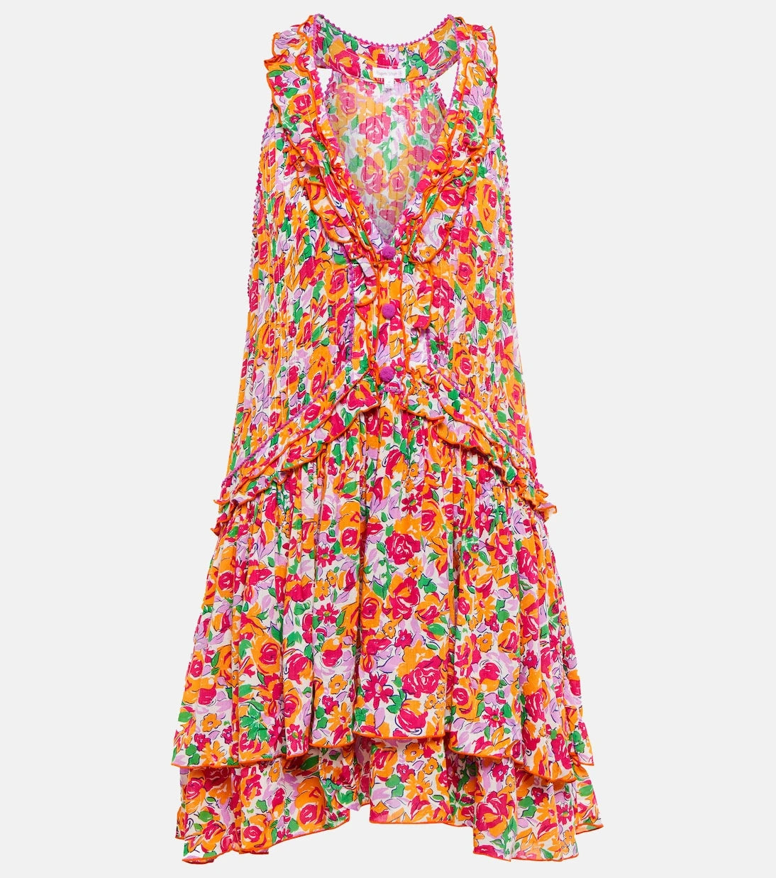 Poupette St Barth - Mae floral ruffled minidress