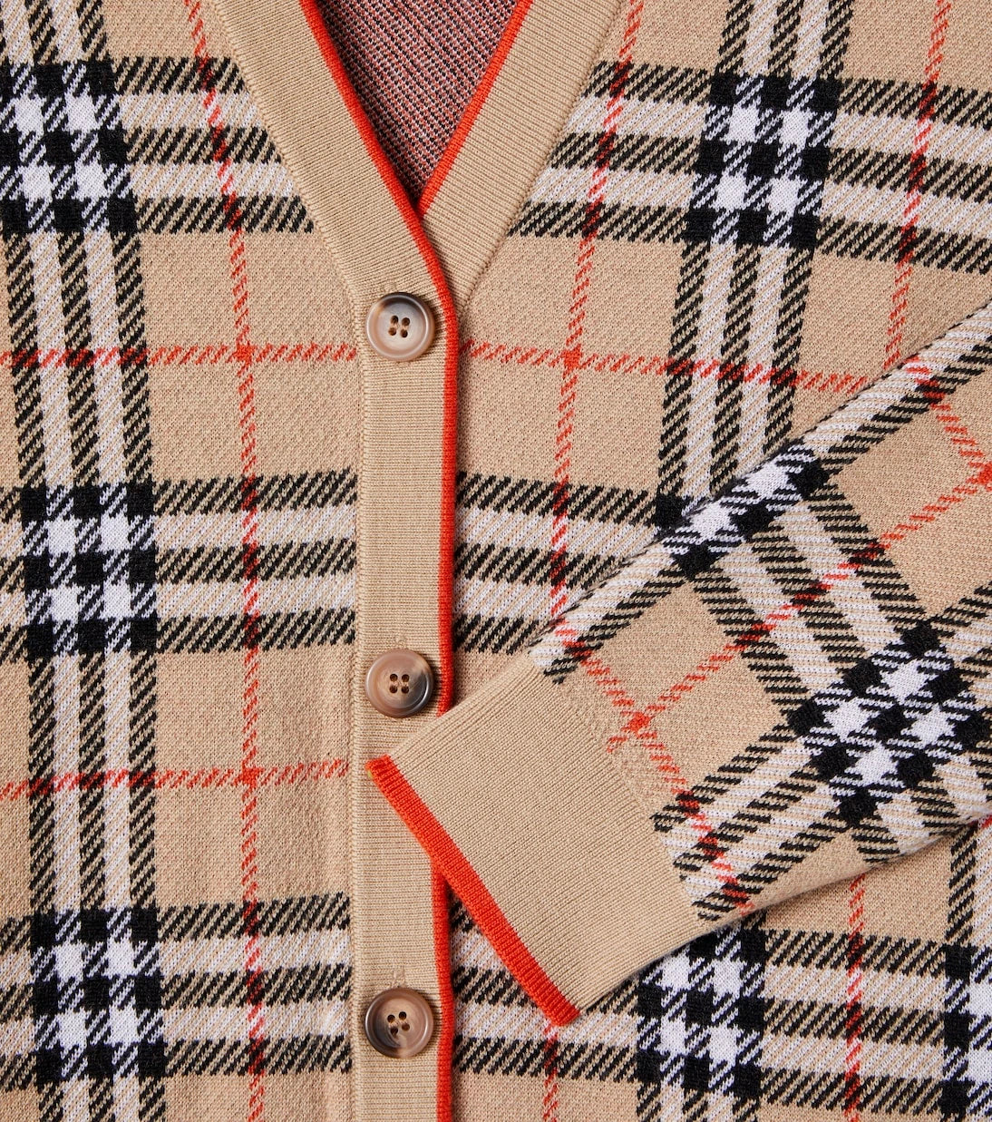 Burberry Kids - كارديجان بربري كاروهات من الصوف