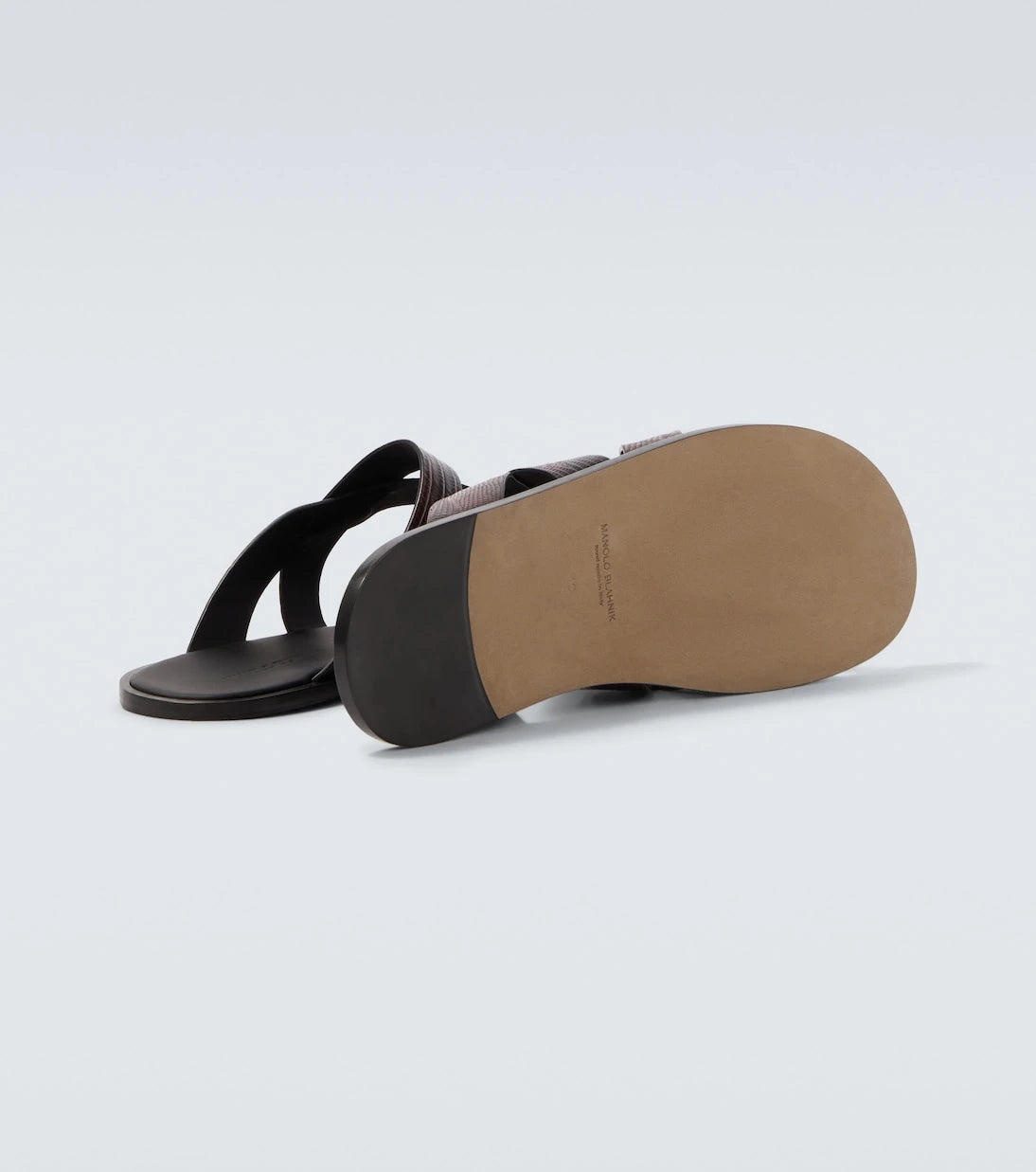 Manolo Blahnik - Marvin croc-effect leather slides