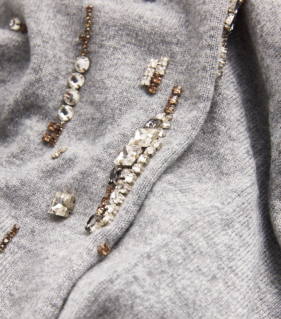 Fabiana Filippi Grey Embellished Rollneck Midi Dress