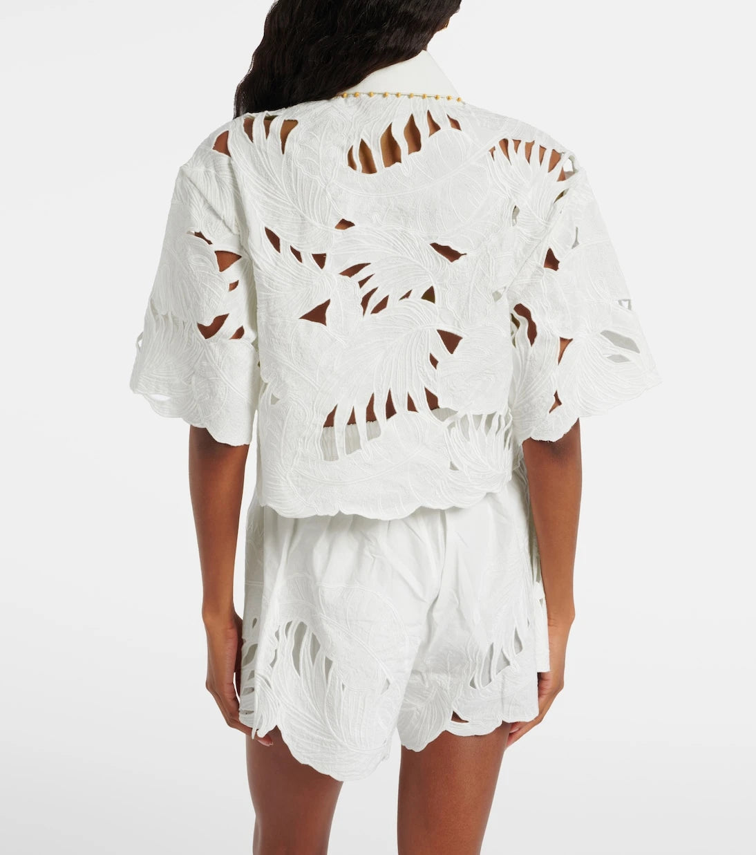 Zimmermann - Mahon embroidered cotton poplin shirt