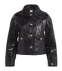Claudie Pierlot Black Cropped Leather Jacket