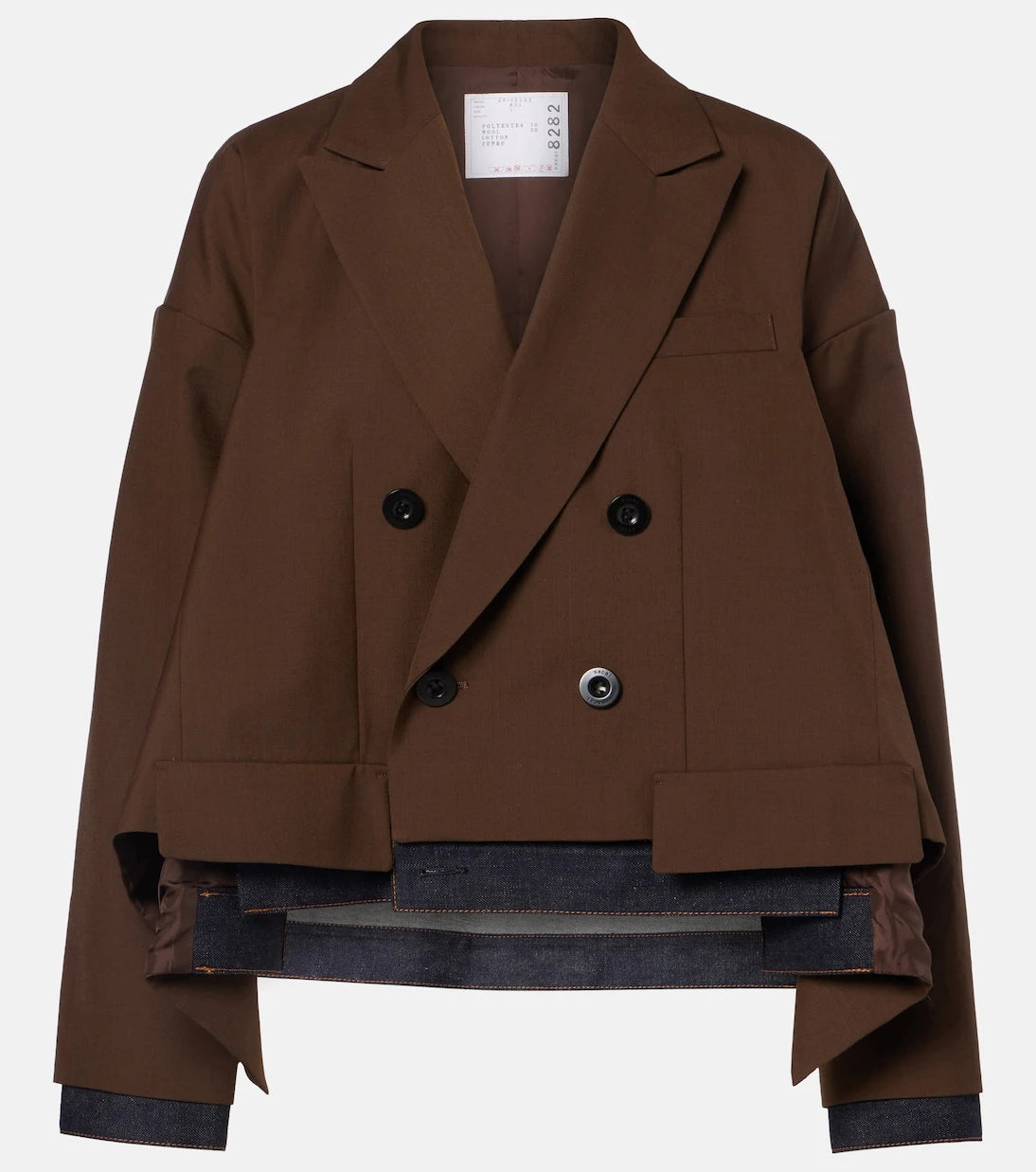 Sacai - Denim-trimmed jacket