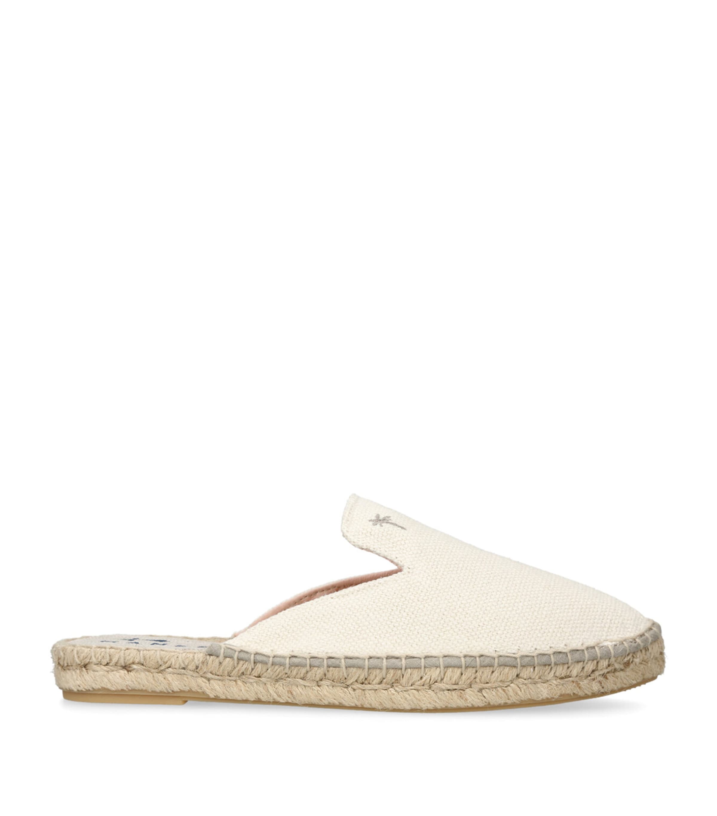 Manebi White La Havana Espadrille Slippers