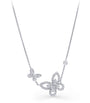 White Gold and Diamond Butterfly Necklace