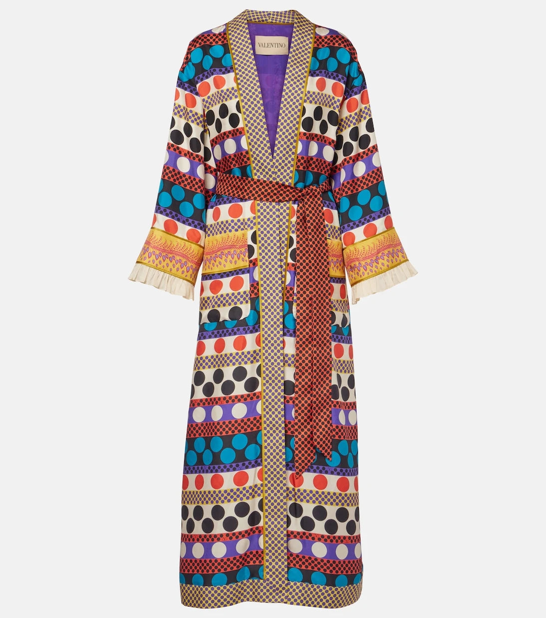 Valentino - Polka-dot silk beach cover-up