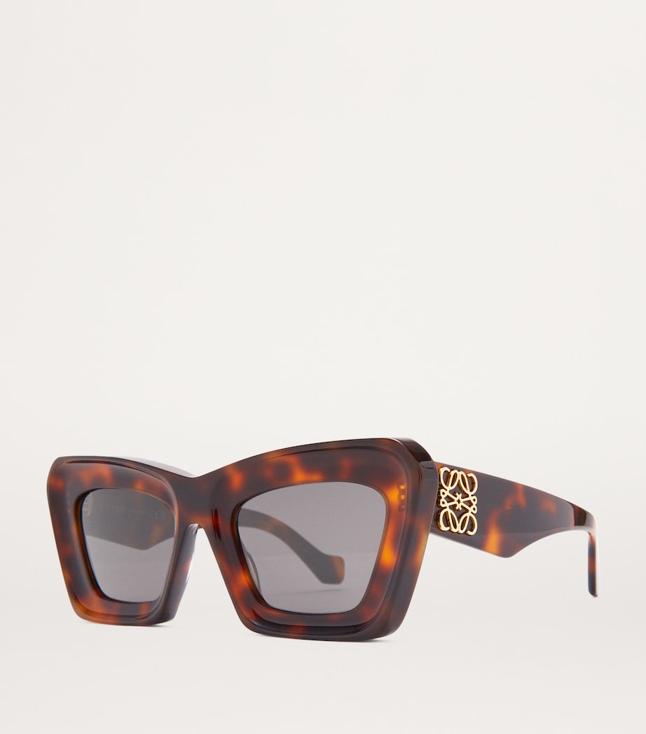 LOEWE Brown Bevelled Cat Eye Sunglasses