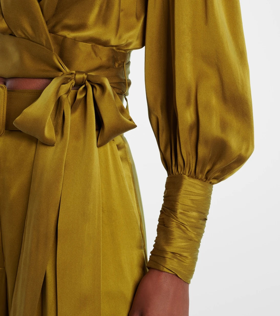 Zimmermann - Silk satin wrap top