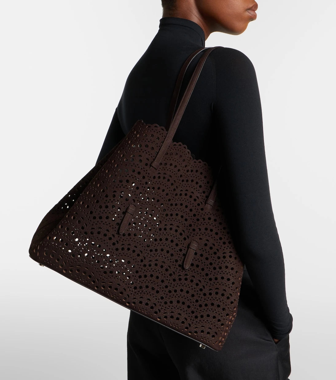 Alaïa - Mina 37 Large leather tote bag