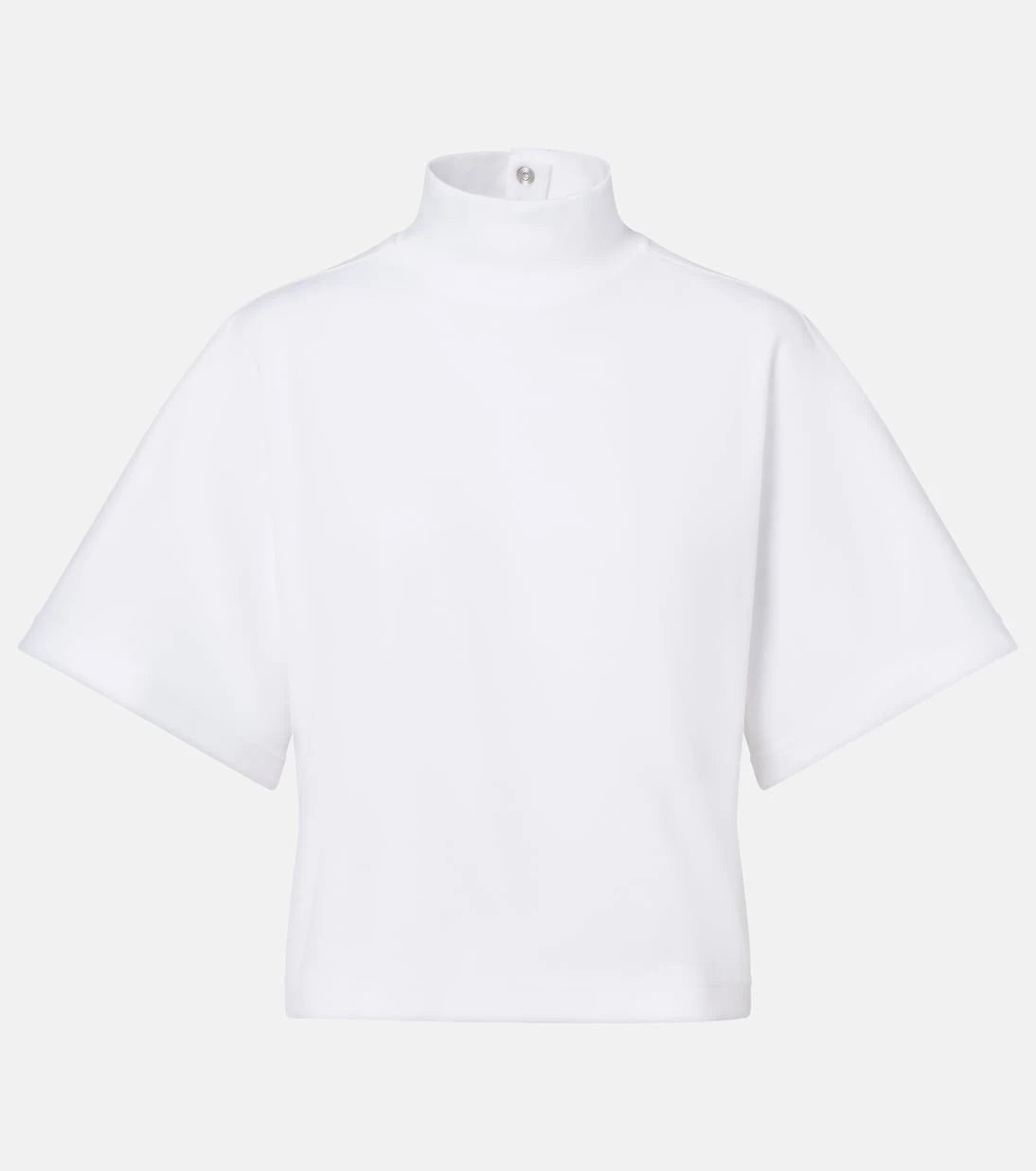 Alaïa - High-neck cotton jersey T-shirt