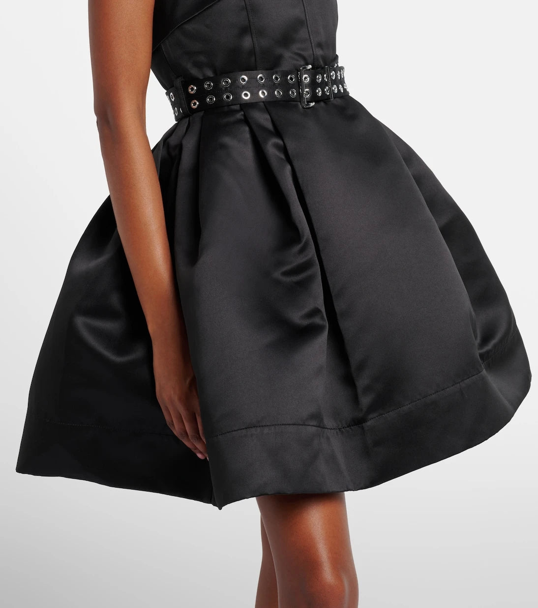 Ganni - Belted satin minidress