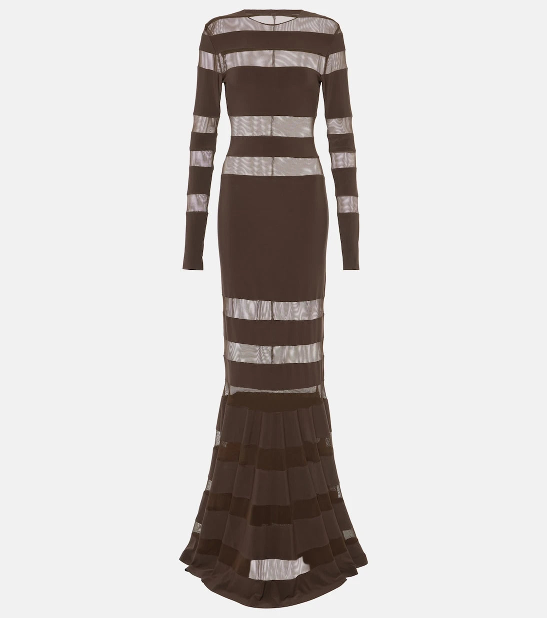 Norma Kamali - Mesh-panelled gown