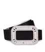Roger Vivier Black Satin Pilgrim Belt