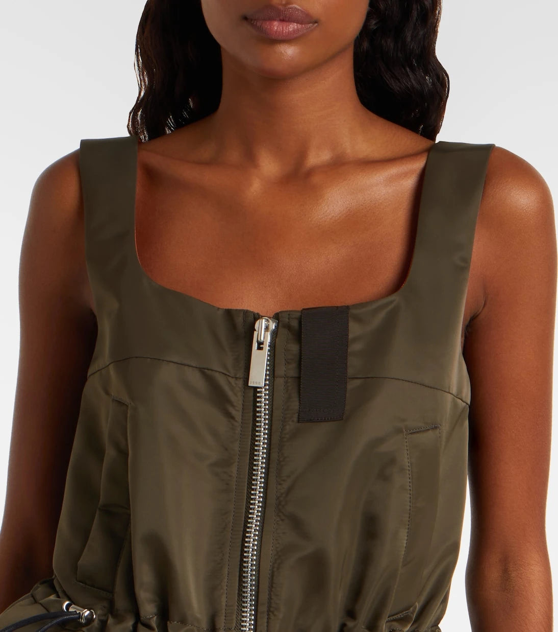 Sacai - Technical zip-up tank top