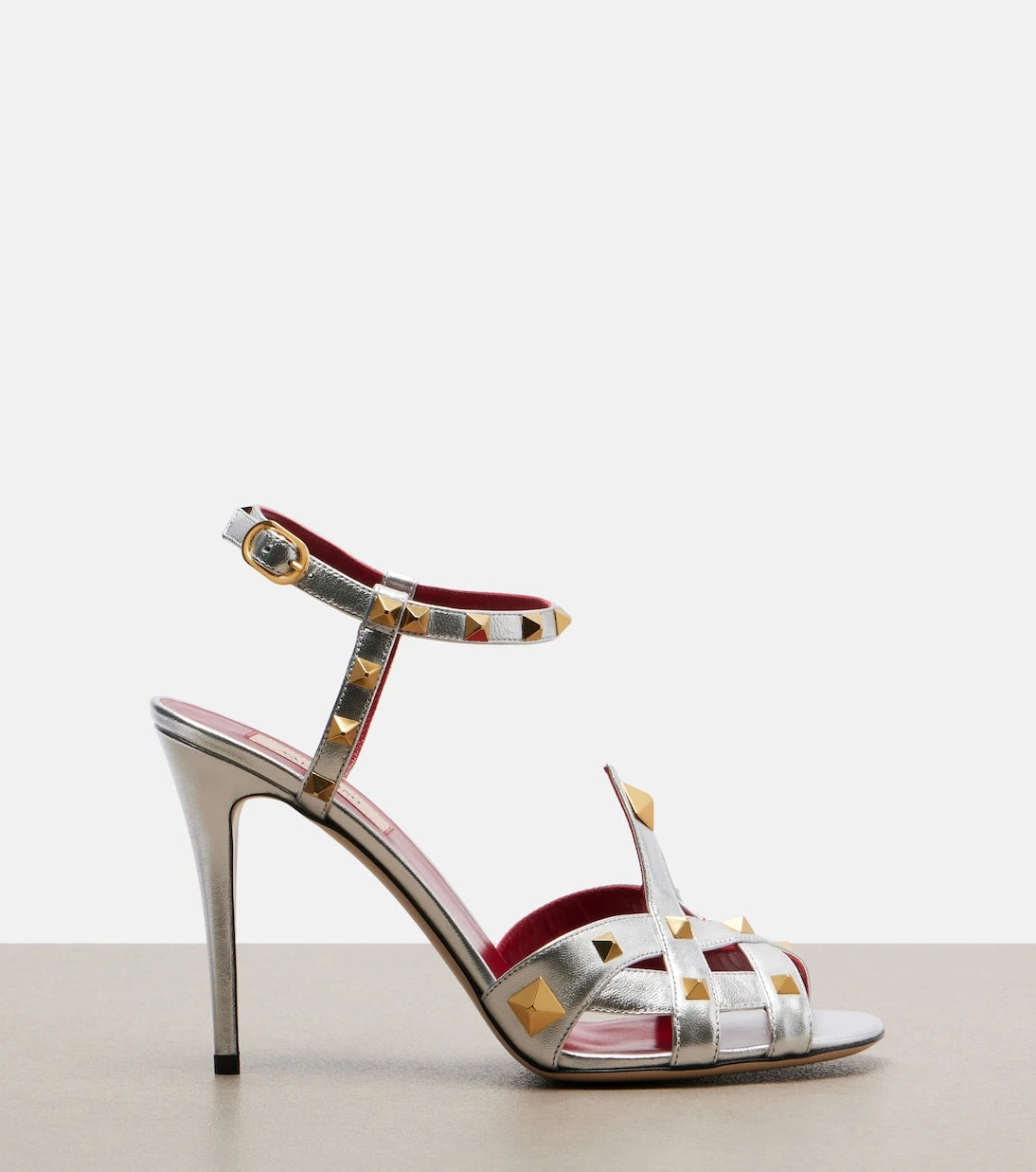Valentino Garavani - Rockstud metallic leather sandals