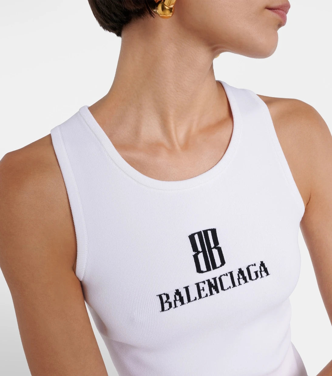 Balenciaga - توب بدون أكمام نانو بي بي المحبوك