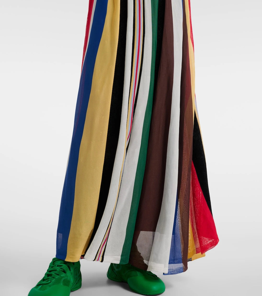 Loewe - Ribbed-knit striped maxi dress