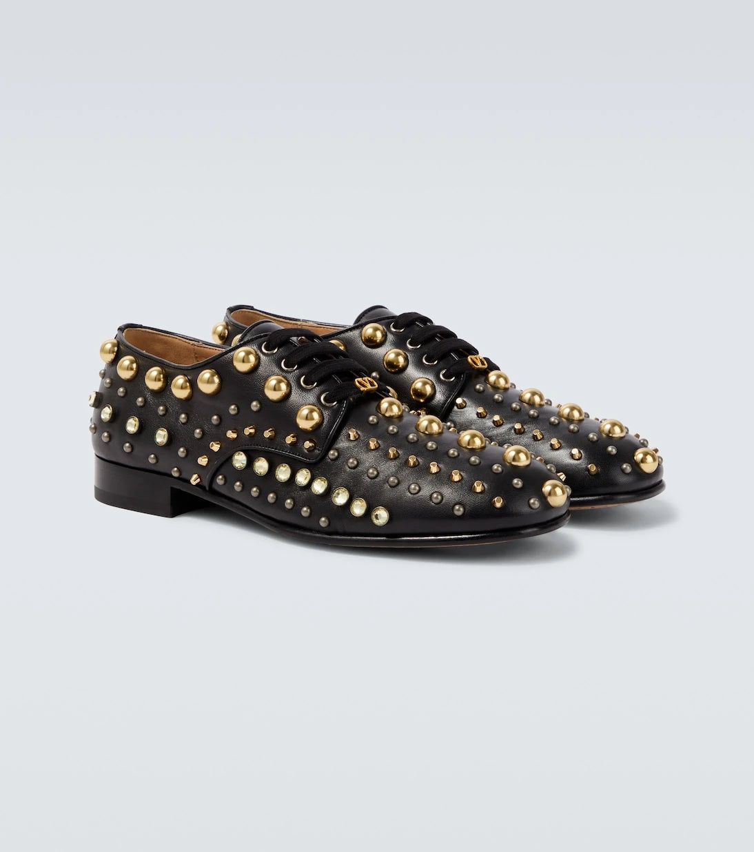 Valentino Garavani - Mj Blues studded leather Derby shoes
