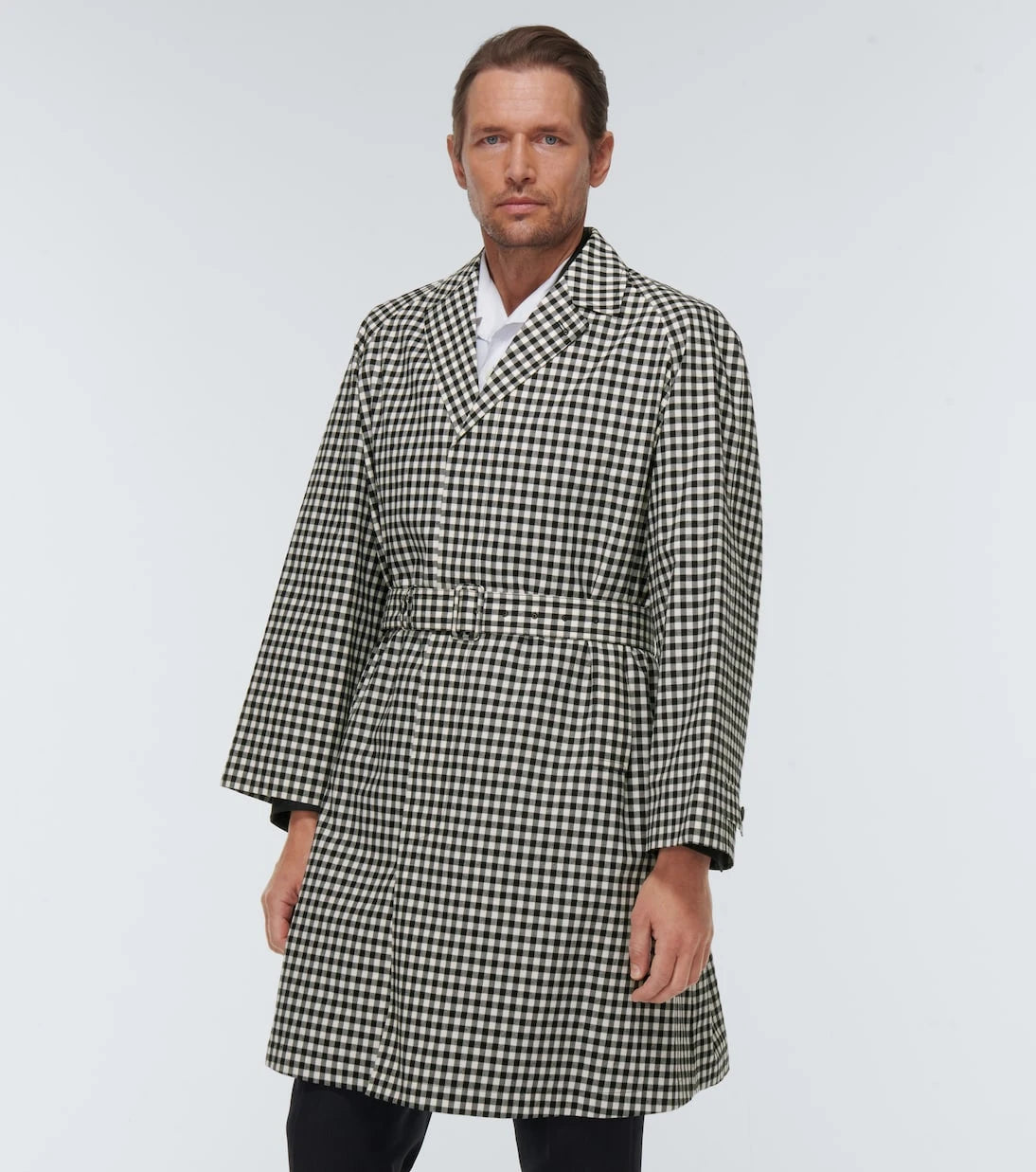 Prada - Ekose pamuklu trençkot