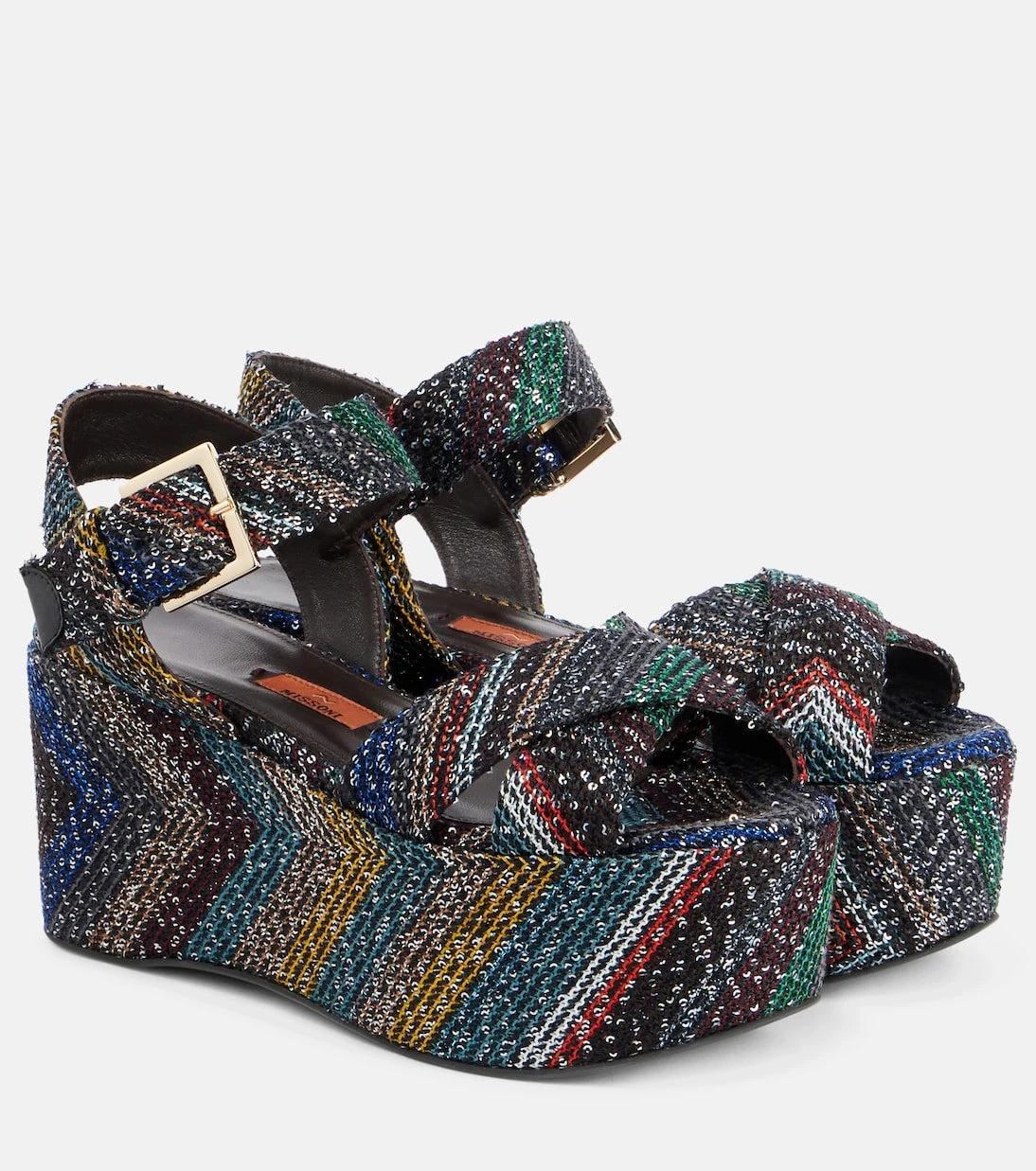 Missoni - صندل بلاتفورم مرصع بالترتر جوليا كابردوني
