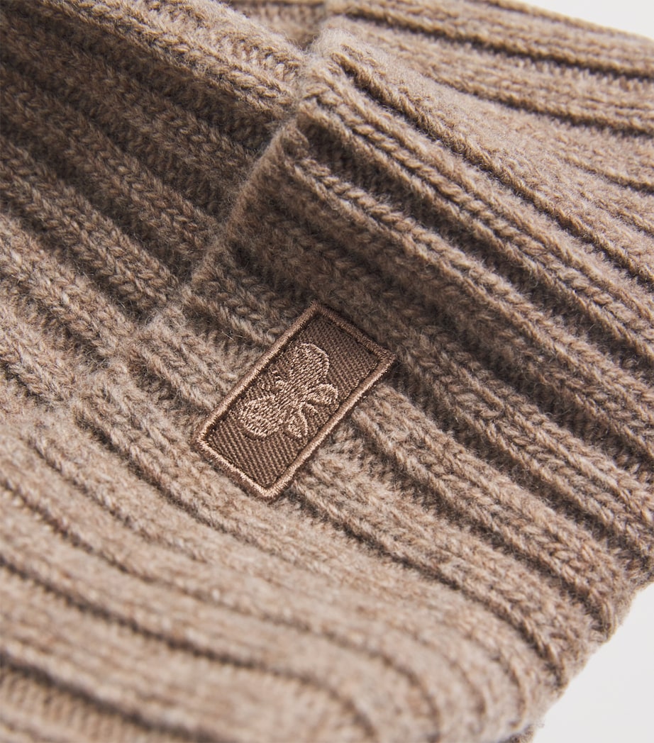 Weekend Max Mara Brown Virgin Wool Butterfly Beanie
