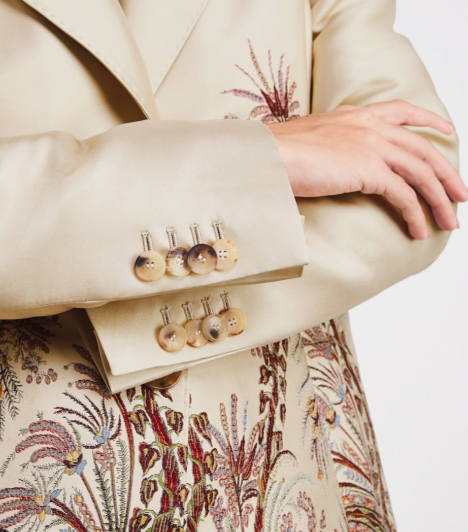 Etro Multi Satin Patterned Princess Coat