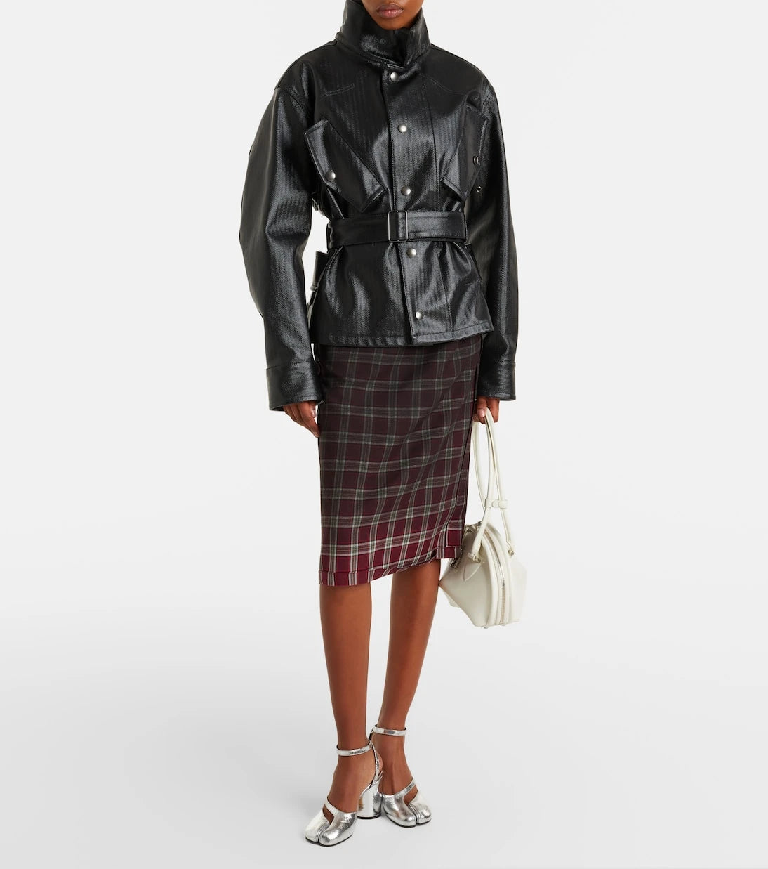 Maison Margiela - Checked pencil skirt