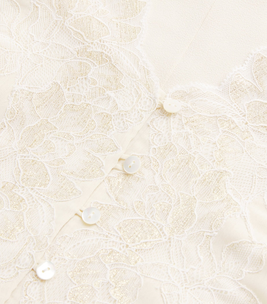 Bocan Beige Silk Chiffon Miel Nightdress