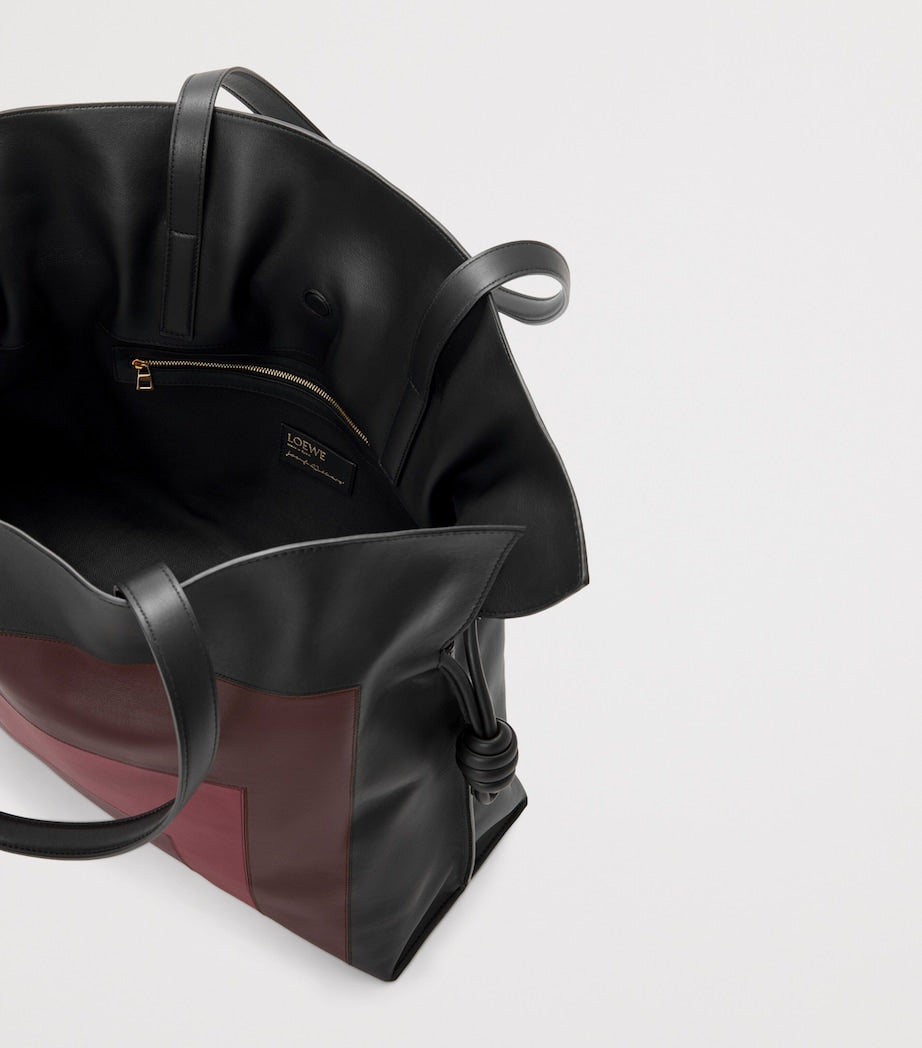 LOEWE Black x Albers Leather Flamenco Purse