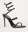 René Caovilla Black Leather Crystal-Embellished Cleo Sandals 105