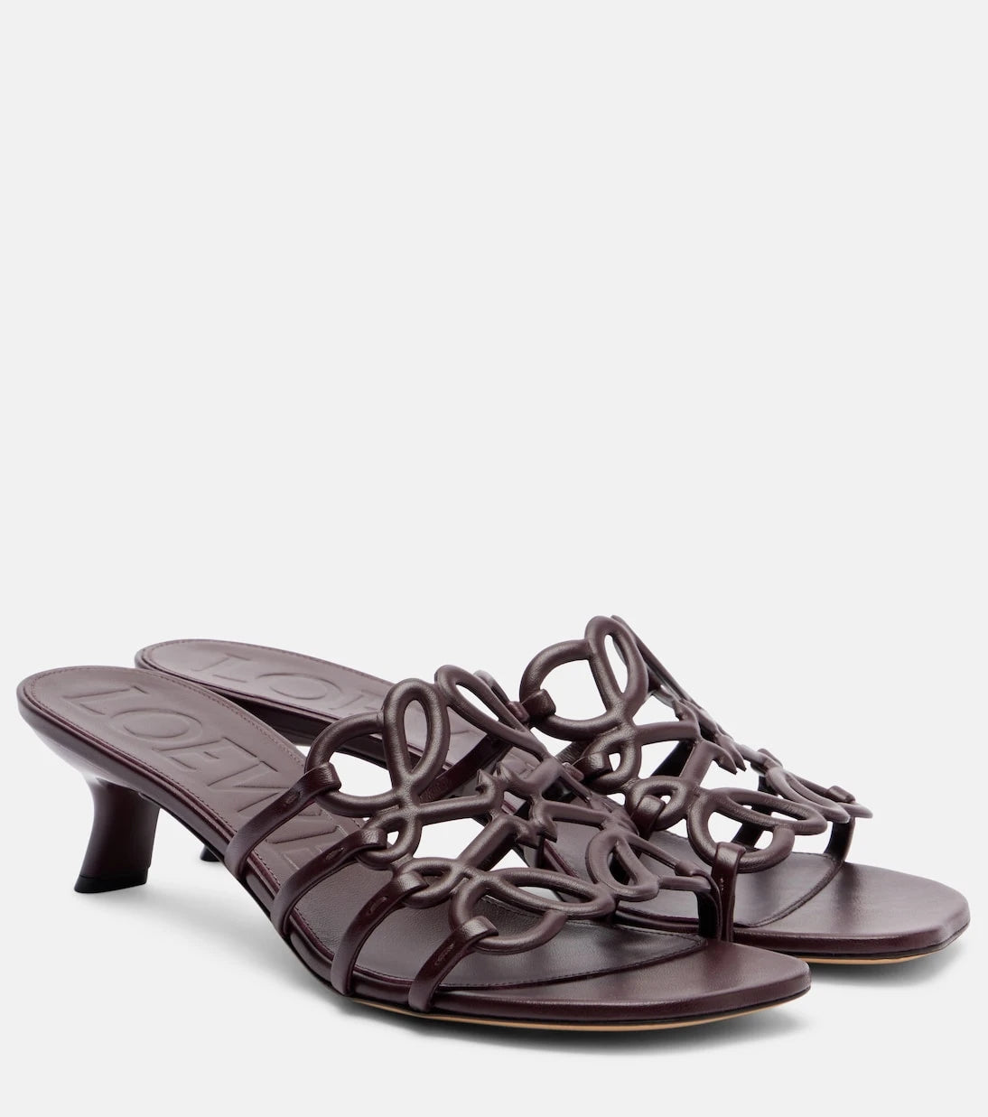 Loewe - Petal Anagram 45 leather mules