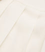 Wool Crepe Pleated Midi Skirt 0822 WHITE