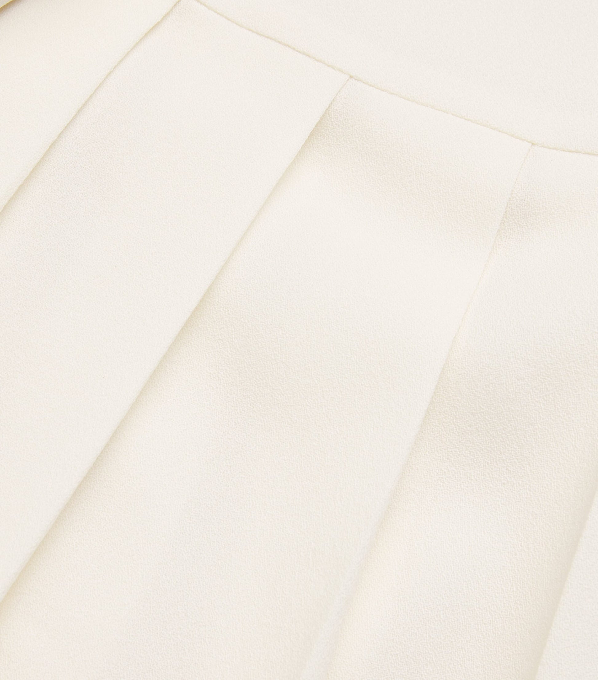 Wool Crepe Pleated Midi Skirt 0822 WHITE