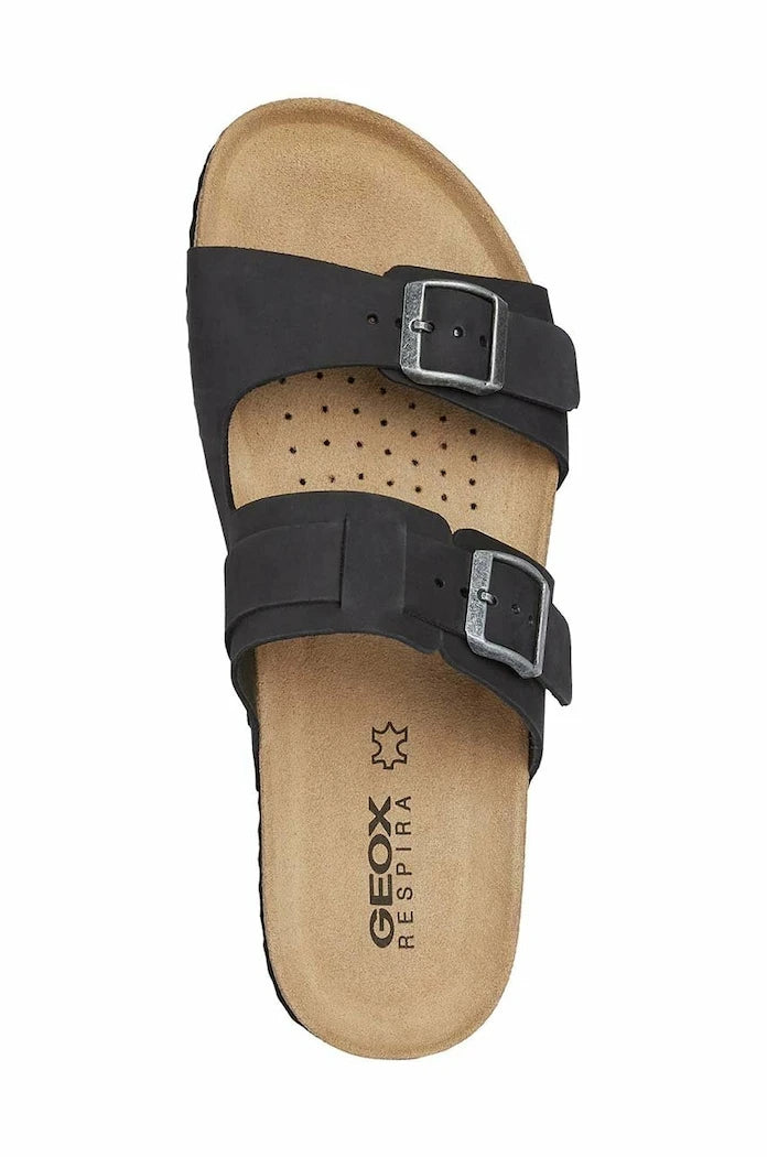 Geox U SANDAL GHITA B Süet Terlik