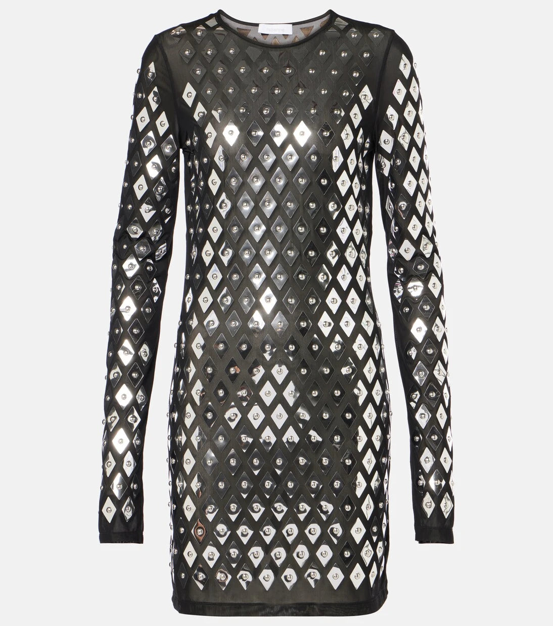 Rabanne - Studded jersey minidress