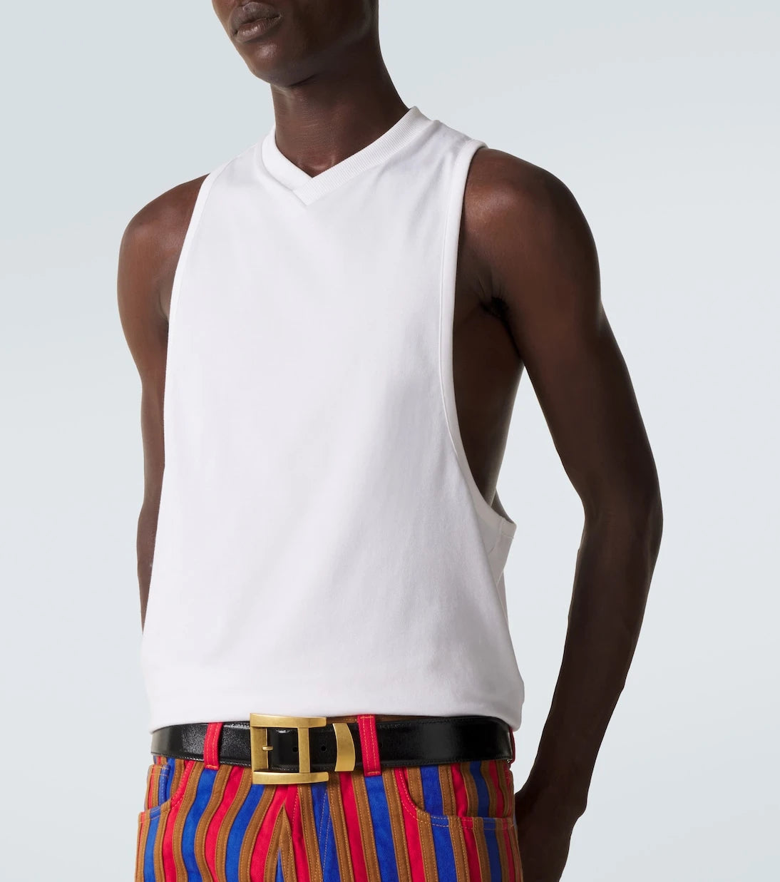 Versace - Cotton-blend jersey tank top