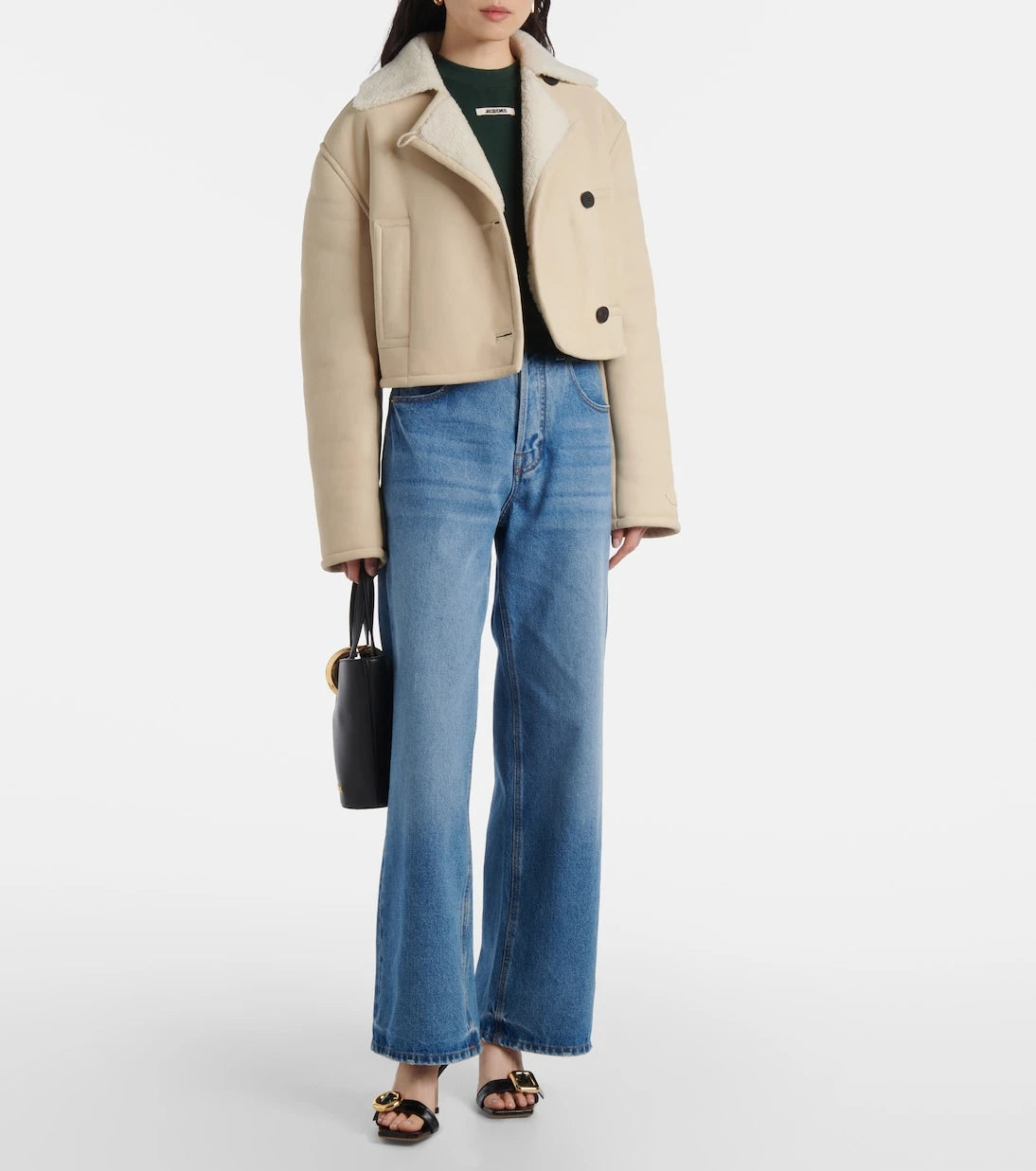 Jacquemus - Marino cropped shearling jacket