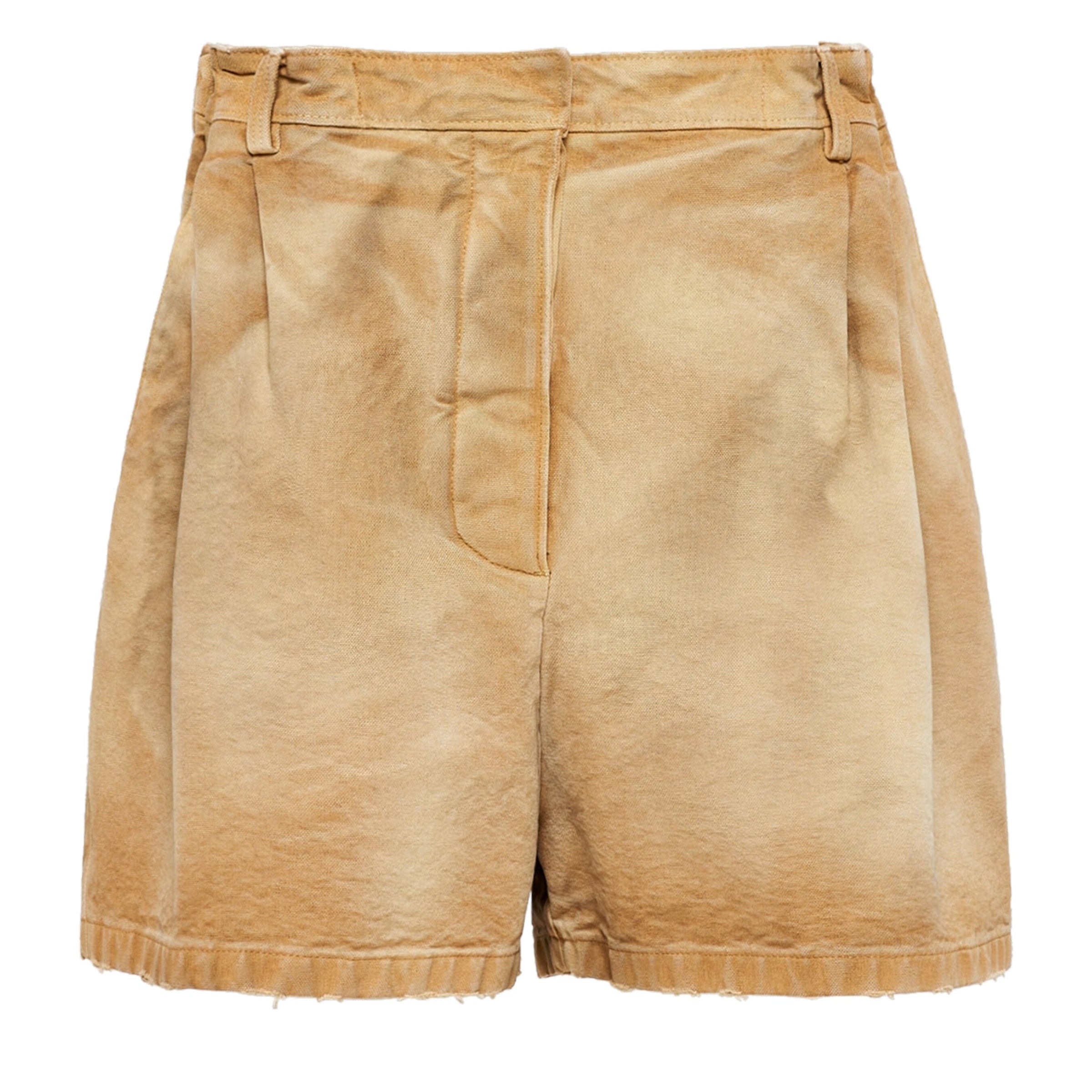 Prada Neutral Canvas Shorts