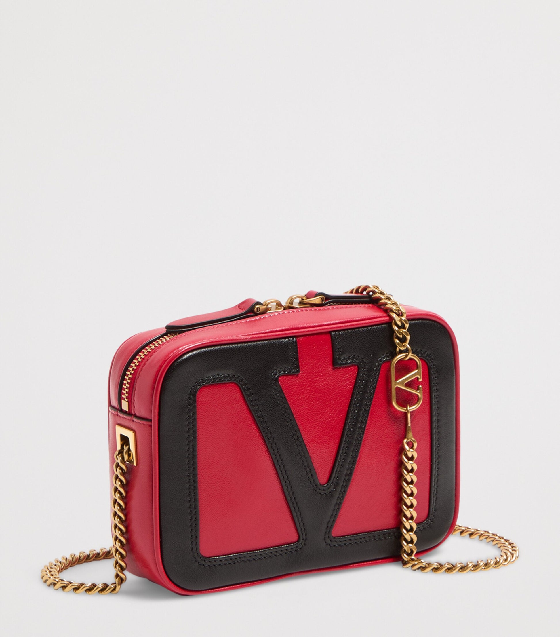 Valentino Garavani Red Leather Viva Superstar Belt Bag