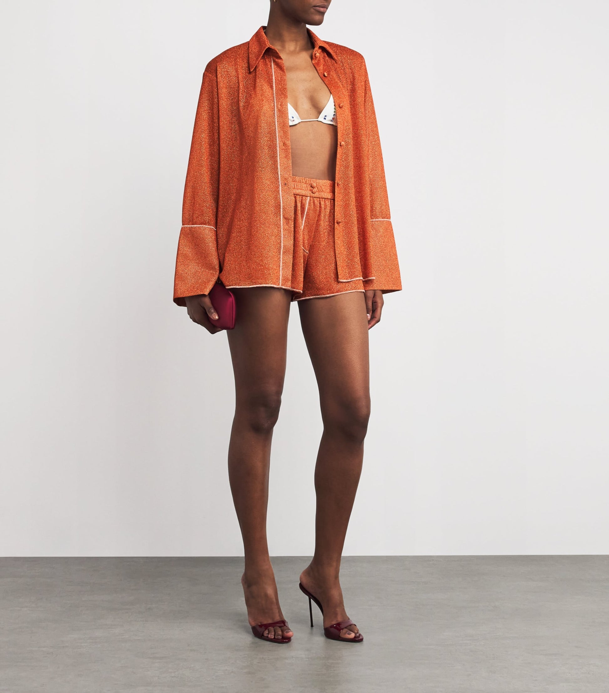 Oséree Orange Lumière Shorts
