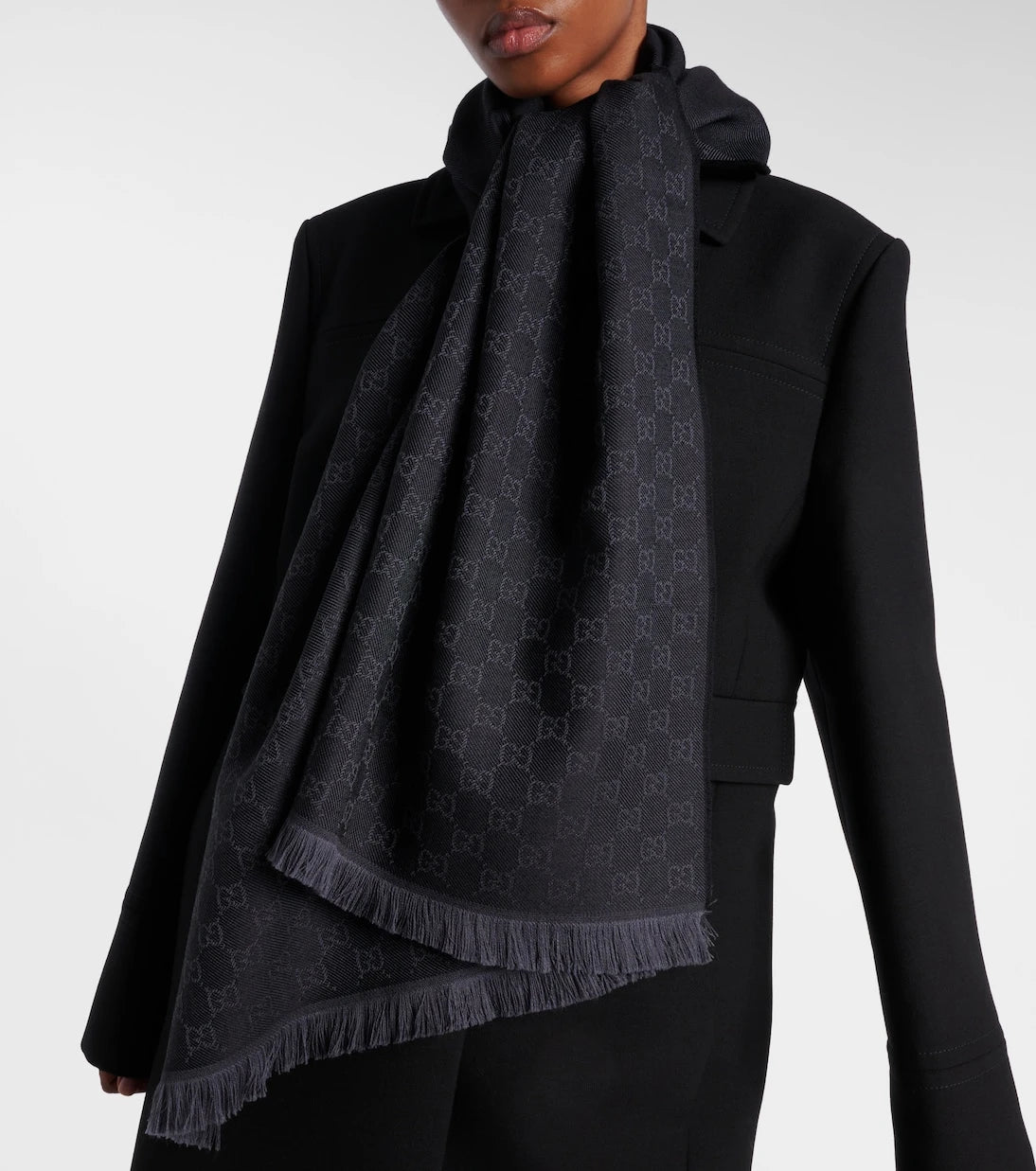 Gucci - GG wool jacquard scarf